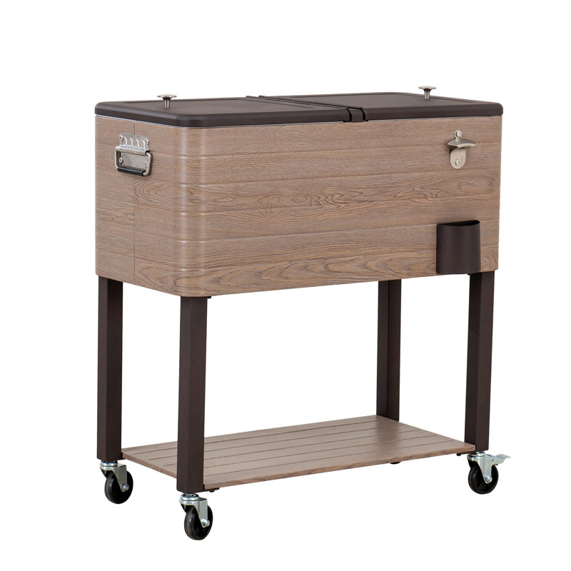 Sunjoy 80 Qt. Wood Grain Cooler & Reviews Wayfair
